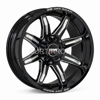 Aro 20x10" 5x120 ET-24 CB65.1 Negro Brillante Fresado