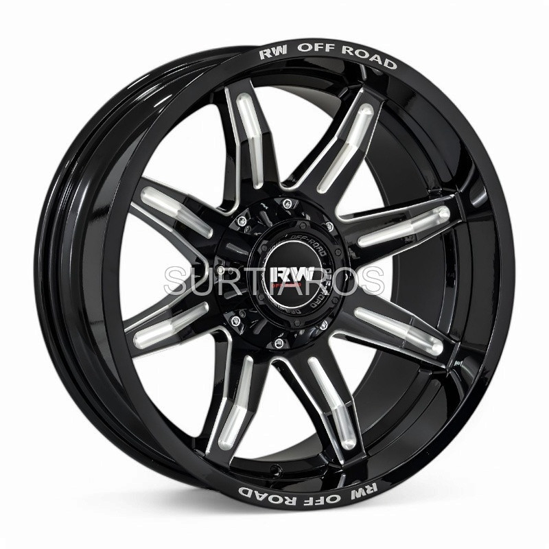 Aro 20x10" 5x120 ET-24 CB65.1 Negro Brillante Fresado