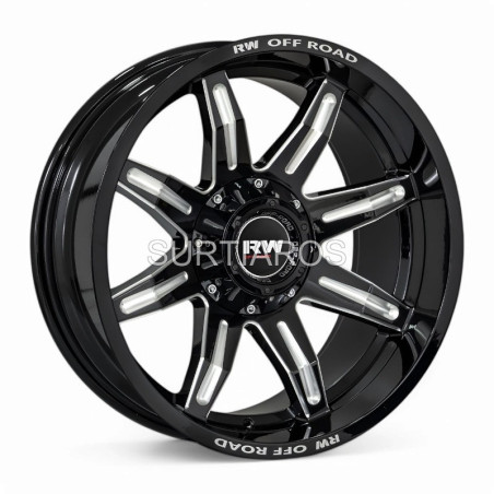 Aro 20x10" 5x120 ET-24 CB65.1 Negro Brillante Fresado