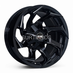 Aro 16x8" 6x139.7 ET0 CB110.1 Negro Fresado