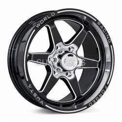 Aro 18x9.5" 6x139.7 ET25 CB106 Negro Brillante con Ventanas Fresadas