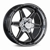Aro 18x9.5" 6x139.7 ET25 CB106 Negro Brillante con Ventanas Fresadas