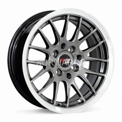 Aro 14x7" 8x100/114.3 ET20 CB73.1 Hiper Negro con Labio Pulido