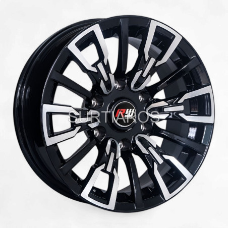 Aro 16x8" 6x139.7 ET0 CB110.1 Negro Maquinado