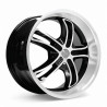 Aro 20x8.5" 12x135/139.7 ET15 CB110 Negro Maquinado con Labio Pulido