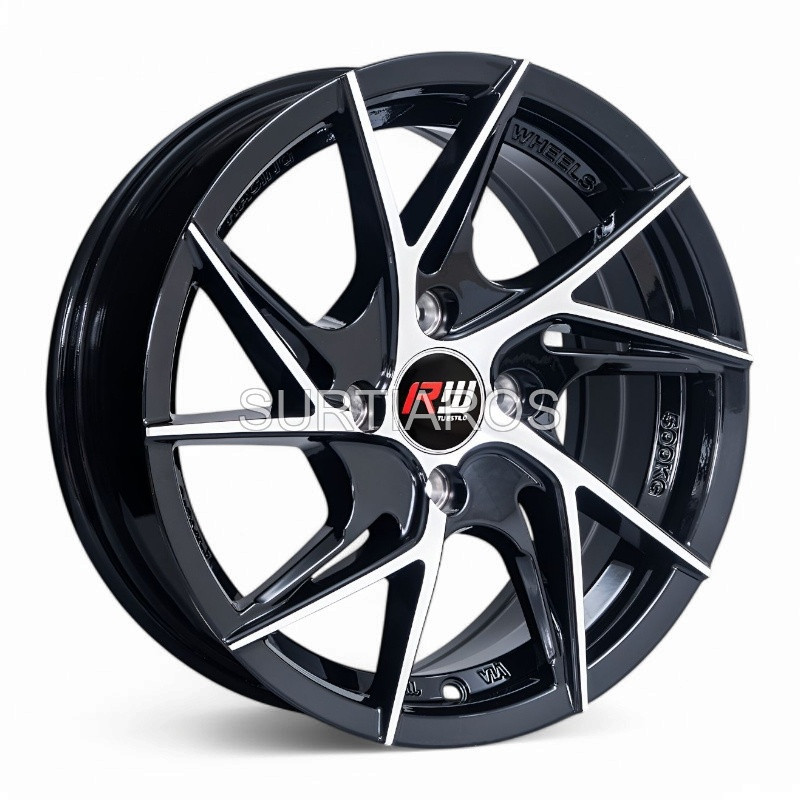 Aro 14x6" 4x100 ET30 CB73.1 Negro Maquinado