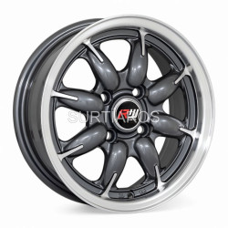 Aro 13x5.5" 4x100 ET35 CB73.1 Gris Maquinado con Labio Pulido