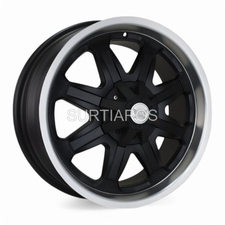 Aro 20x8" 12x135/139.7 ET15 CB110 Negro Mate con Labio Pulido