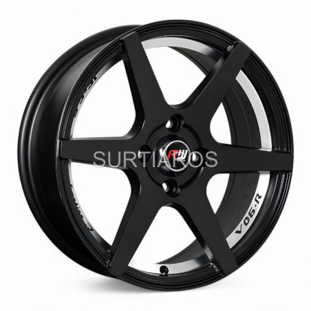 Aro 15x6.5" 4x100 ET35 CB73.1 Negro Mate con Detalle