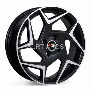 Aro 16x6.5" 4x100 ET45 CB73.1 Negro Mate Maquinado