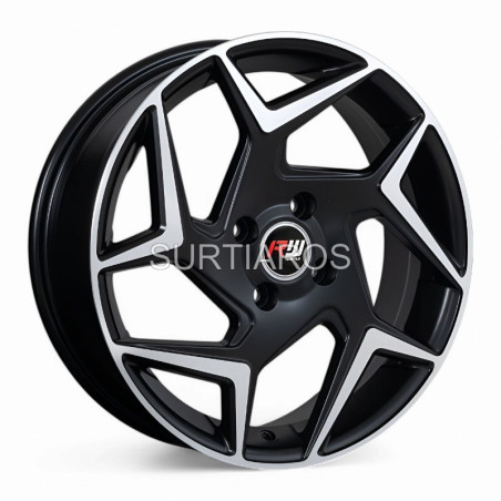 Aro 16x6.5" 4x100 ET45 CB73.1 Negro Mate Maquinado