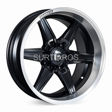 Aro 18x10" 6x139.7 ET15 CB110.5 Negro Mate con Labio Pulido