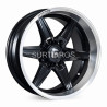 Aro 18x10" 6x139.7 ET15 CB110.5 Negro Mate con Labio Pulido