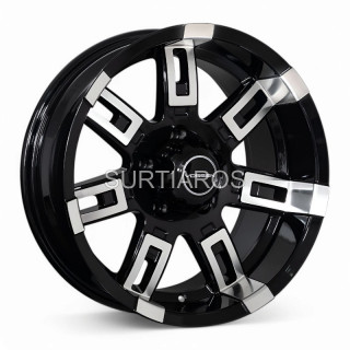Aro 17x9" 5x127 ET0 CB78.3 Negro Maquinado