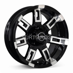 Aro 17x9" 5x127 ET0 CB78.3 Negro Maquinado