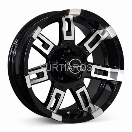 Aro 17x9" 5x127 ET0 CB78.3 Negro Maquinado