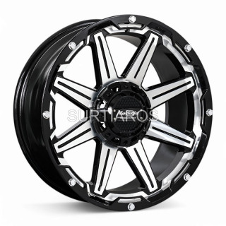 Aro 20x9.5" 12x135/139.7 ET10 CB110.5 Negro Maquinado