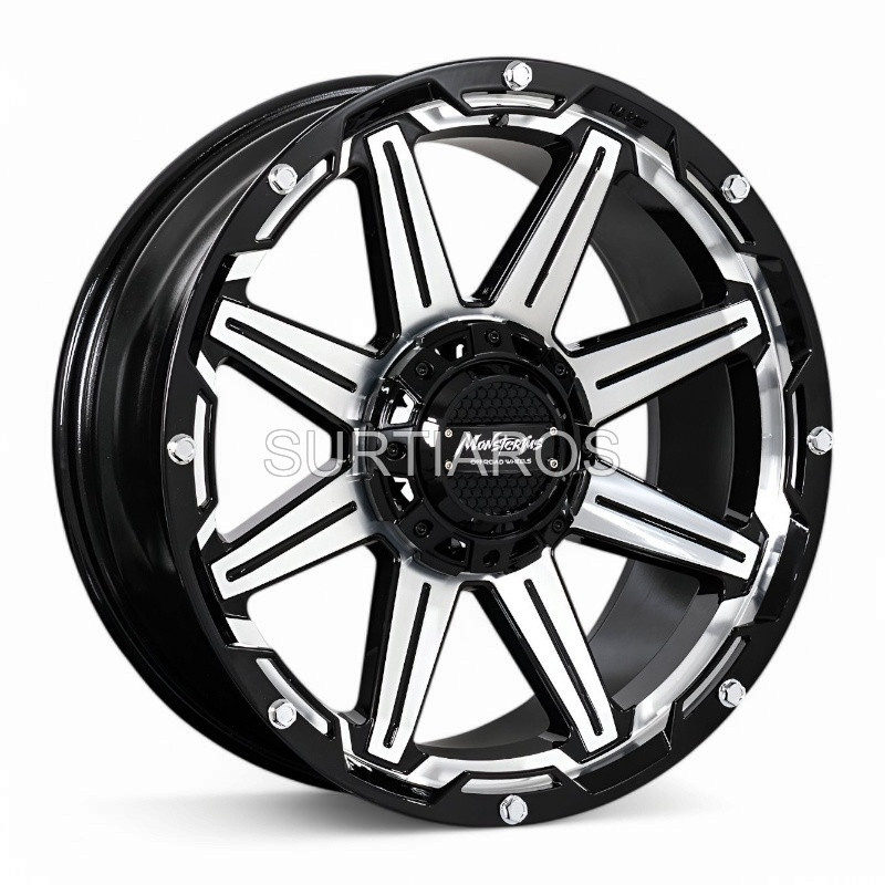 Aro 20x9.5" 12x135/139.7 ET10 CB110.5 Negro Maquinado
