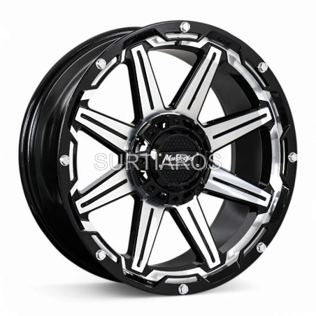 Aro 20x9.5" 12x135/139.7 ET10 CB110.5 Negro Maquinado