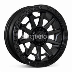 Aro 20x9" 6x139.7 ET0 CB110.1 Negro Mate Satinado con Remaches