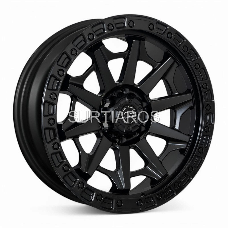 Aro 20x9" 6x139.7 ET0 CB110.1 Negro Mate Satinado con Remaches