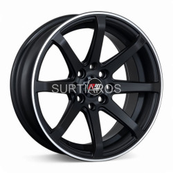 Aro 15x7" 8x100/114.3 ET25 CB73.1 Negro Mate con Línea Pulida