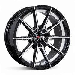 Aro 15x8" 4x100 ET0 CB73.1 Negro Maquinado con Detalle