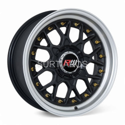 Aro 17x8" 8x100/114.3 ET25 CB73.1 Negro Mate con Labio Pulido