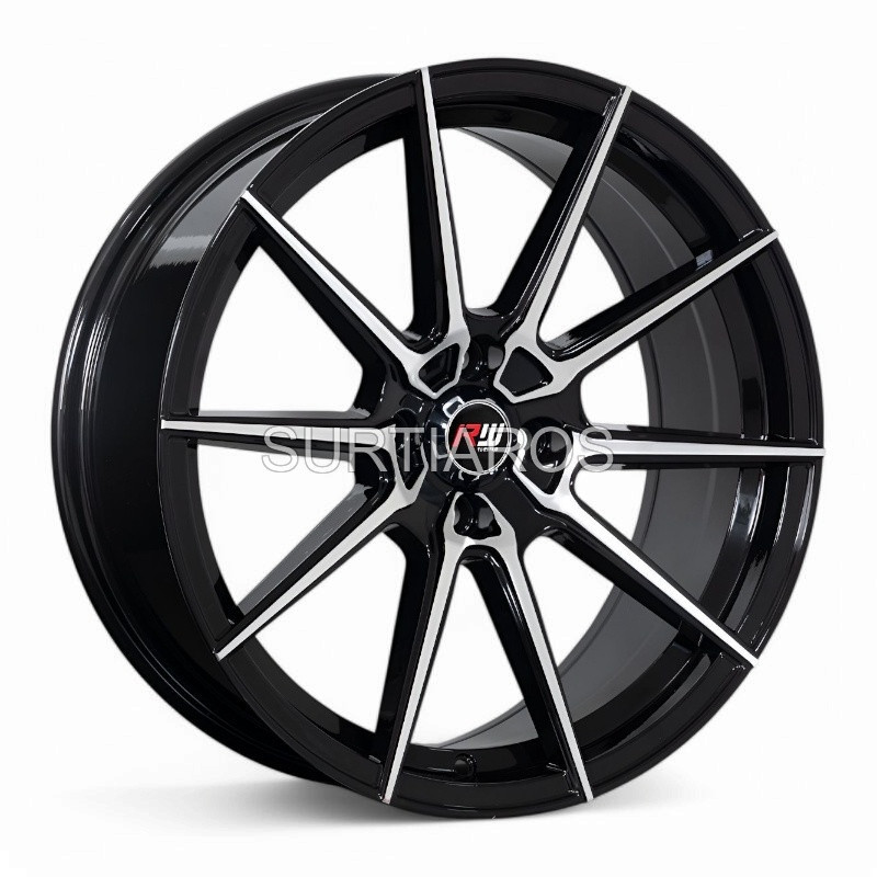 Aro 17x8" 4x100 ET20 CB73.1 Negro Maquinado