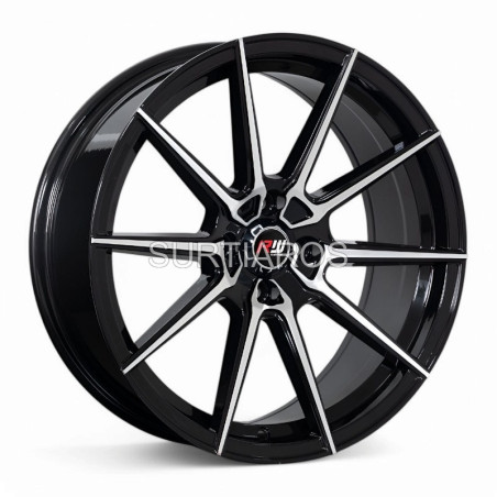 Aro 17x8" 4x100 ET20 CB73.1 Negro Maquinado