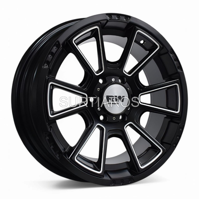 Aro 18x9" 6x135 ET15 CB87.1 Negro Mate Satinado Fresado