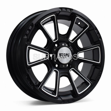 Aro 18x9" 6x135 ET15 CB87.1 Negro Mate Satinado Fresado