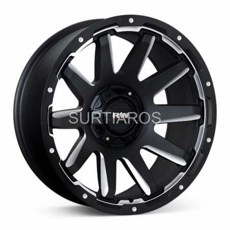 Aro 20x10" 6x135 ET-18 CB87.1 Negro Mate Fresado