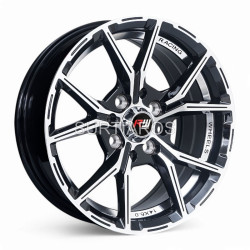 Aro 14x6" 8x100/114.3 ET35 CB73.1 Negro Maquinado con Detalle