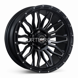 Aro 20x10" 6x139.7 ET-12 CB110.1 Negro Mate Fresado
