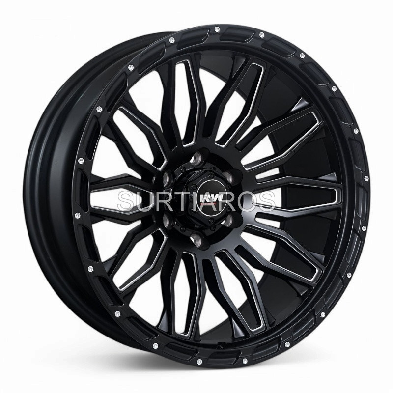 Aro 20x10" 6x139.7 ET-12 CB110.1 Negro Mate Fresado
