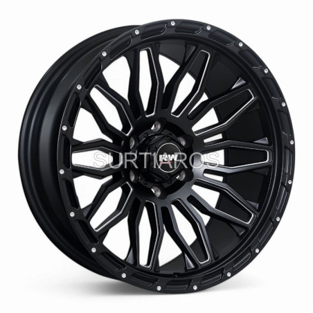 Aro 20x10" 6x139.7 ET-12 CB110.1 Negro Mate Fresado