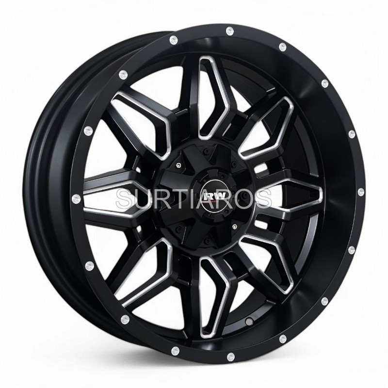 Aro 20x10" 12x135/139.7 ET-18 CB110.1 Negro Mate Fresado