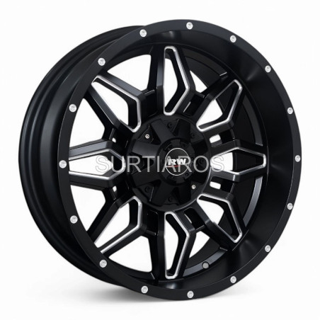 Aro 20x10" 12x135/139.7 ET-18 CB110.1 Negro Mate Fresado