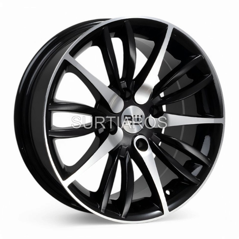 Aro 16x7.5" 4x114.3 ET25 CB73.1 Negro Maquinado