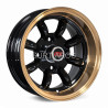 Aro 13x7" 4x114.3 ET-7 CB73.1 Negro/Bronce con Labio Pulido