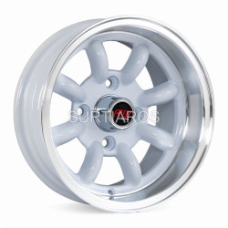 Aro 13x7" 4x114.3 ET-7 CB73.1 Blanco con Labio Pulido