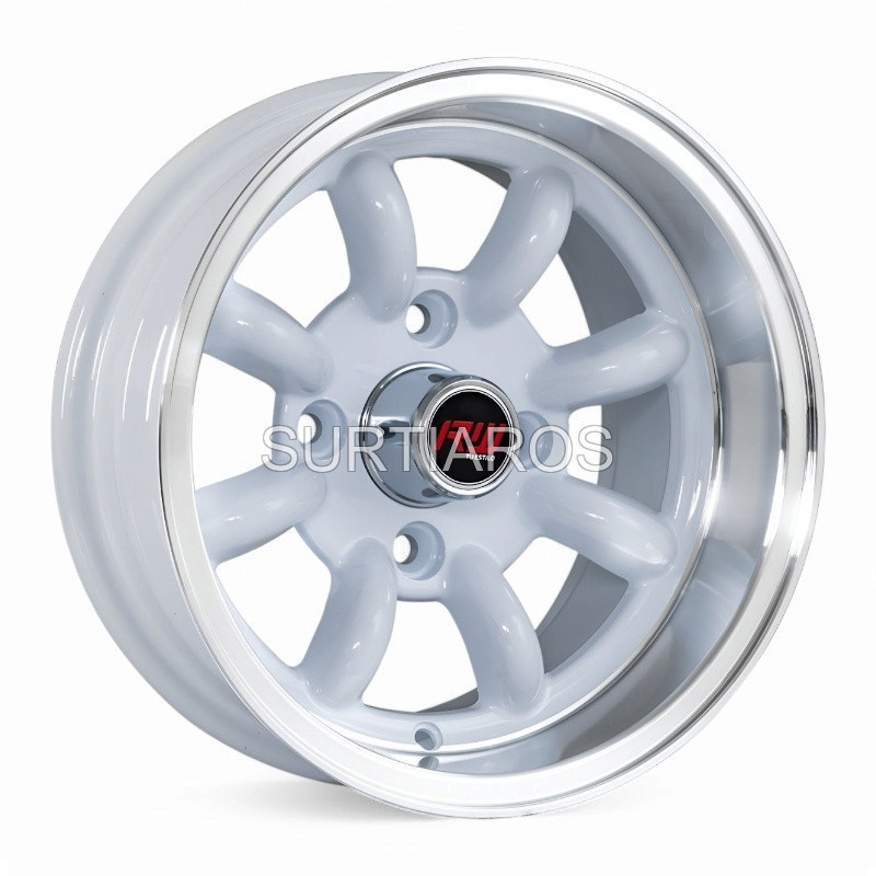 Aro 13x7" 4x114.3 ET-7 CB73.1 Blanco con Labio Pulido