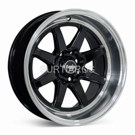 Aro 15x8" 8x100/114.3 ET10 CB73.1 Negro con Labio Pulido