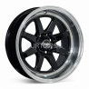 Aro 15x8" 8x100/114.3 ET10 CB73.1 Negro con Labio Pulido