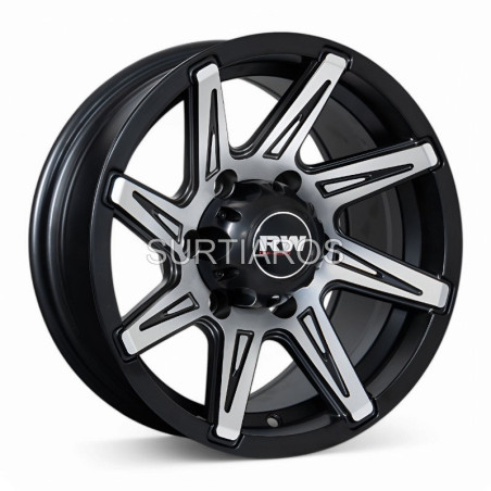Aro 15x8" 6x139.7 ET0 CB110 Negro Mate Maquinado