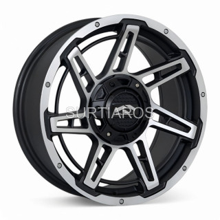Aro 17x8" 6x139.7 ET0 CB110 Negro Mate Maquinado