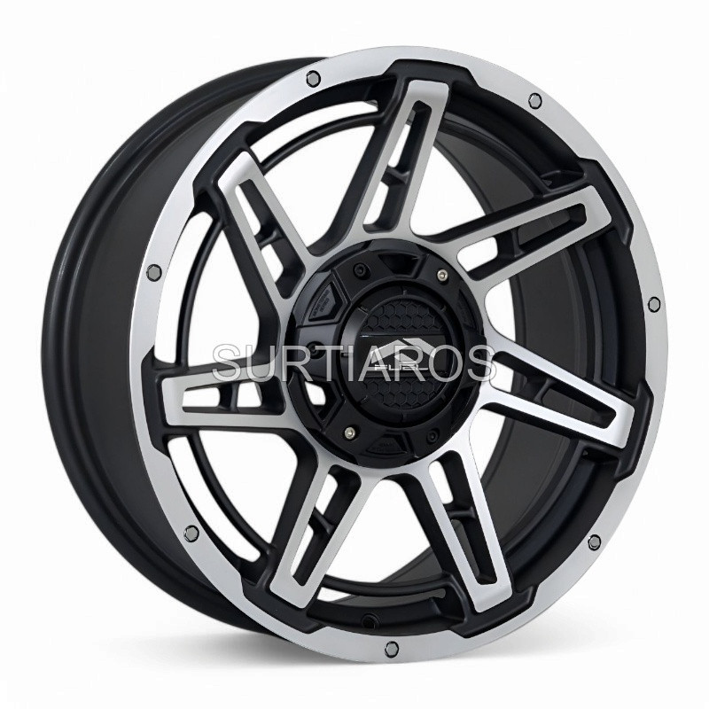 Aro 17x8" 6x139.7 ET0 CB110 Negro Mate Maquinado