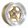 Aro 15x8" 4x100 ET0 CB73.1 Dorado con Labio Pulido y Remaches