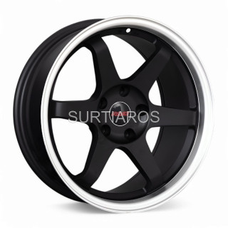 Aro 17x9" 5x114.3 ET12 CB73.1 Negro Mate con Labio Pulido